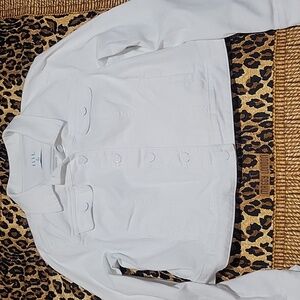 Women's Classic White Jean Jacket XL